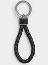 Intrecciato Lambskin Key Holder Black - BOTTEGA VENETA - BALAAN 2