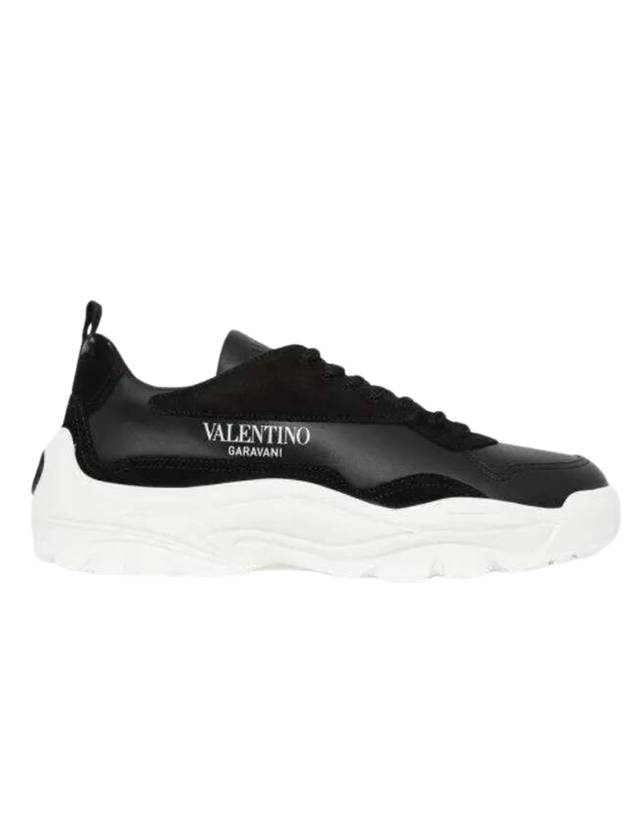 Gumboy Calfskin Low Top Sneakers Black - VALENTINO - BALAAN 1