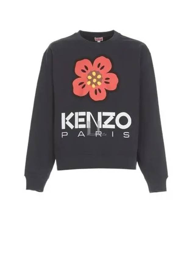 Men's Boke Flower Print Sweatshirt Blue - KENZO - BALAAN 2