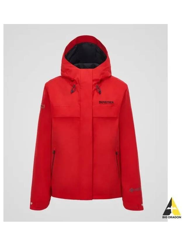 Points 5 Obsidian W Dark Red Women s Waterproof Jacket - DUVETICA - BALAAN 1