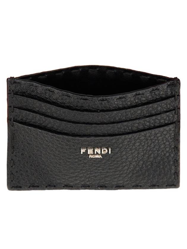 Selleria Leather Card Wallet Black - FENDI - BALAAN 4