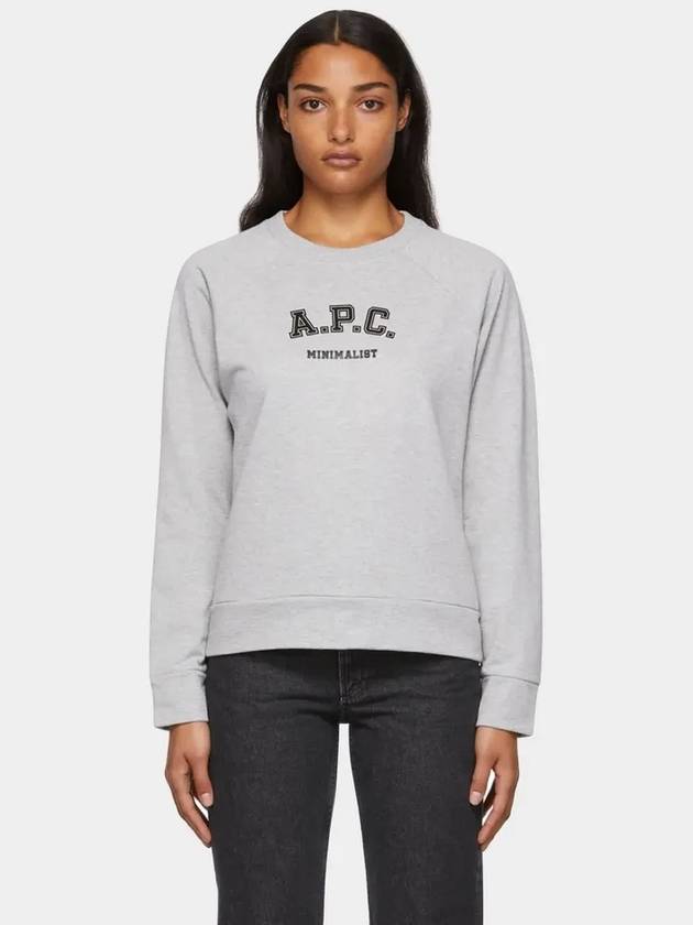 Sweatshirt Women's Redye Sweatshirt Logo Print Gray COESM F27677 - A.P.C. - BALAAN 4