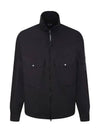 Chrome R Lens Wappen Overshirt Zip-Up Jacket Black - CP COMPANY - BALAAN 3