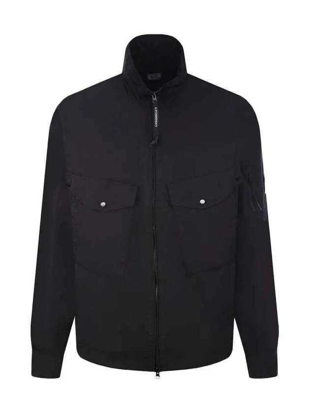 Chrome R Lens Wappen Overshirt Zip-Up Jacket Black - CP COMPANY - BALAAN 3