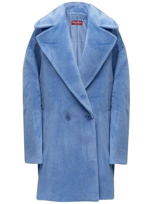 Gio alpaca wool coat blue GIO 014 - MAX MARA - BALAAN 1