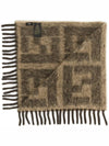 All-Over FF Motif Print Wool Scarf Beige - FENDI - BALAAN 5