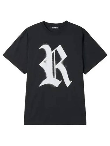 printed big fit t shirt black - RAF SIMONS - BALAAN 1