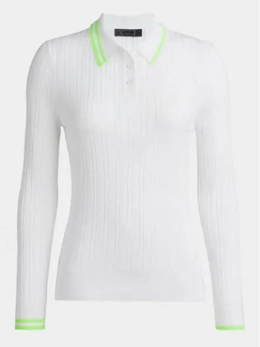 LF Golf COTTON BLEND RIBBED SWEATER POLO LF23S801 SNO Women's Cotton Blend Ribbed Sweater Polo - G/FORE - BALAAN 2