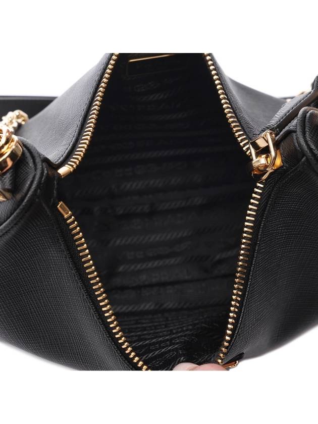 Re-Edition Saffiano Leather Mini Shoulder Bag Black - PRADA - BALAAN 7