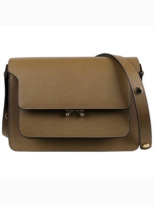 Saffiano Trunk Medium Shoulder Bag Brown - MARNI - BALAAN 3