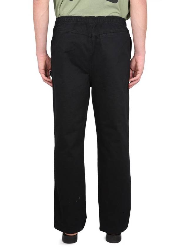 Beach Brushed Cotton Straight Pants Black - STUSSY - BALAAN 5