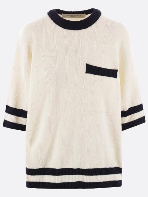 N26 women knit sweater cotton blend short sleeved pullover - GOLDEN GOOSE - BALAAN 1