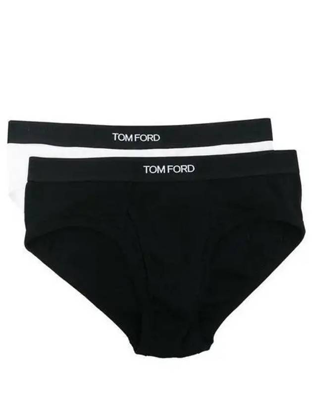 Men's Cotton Logo Waistband Briefs 2 Pack - TOM FORD - BALAAN 2