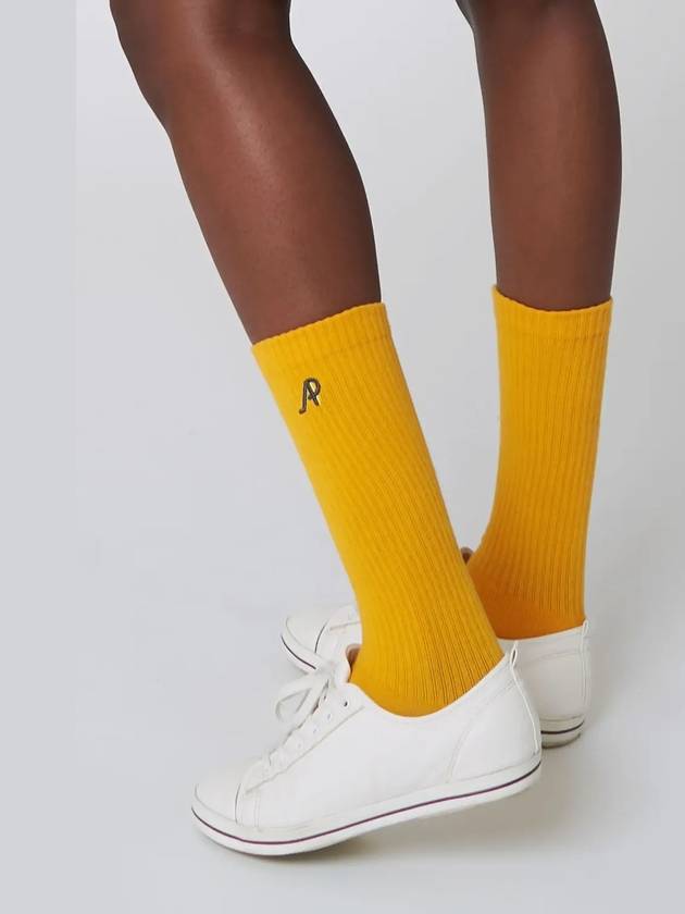 AU42AS09 Cushion Crew Socks Yellow - ATHPLATFORM - BALAAN 8