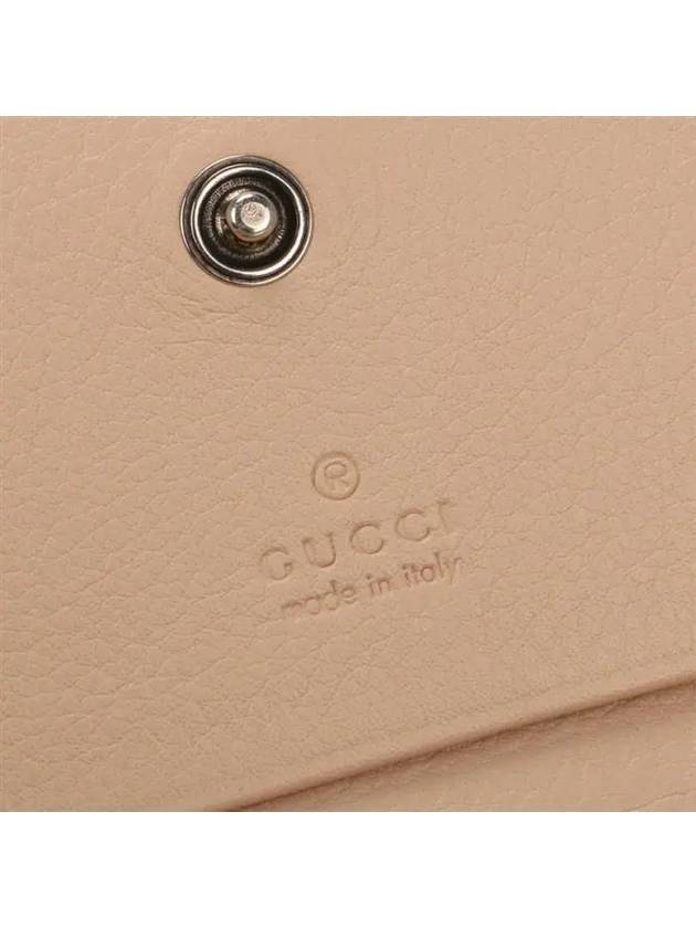 24FW Light Beige Ebony GG Supreme GG Marmont Button Card Case 790055 AADQE 5741 - GUCCI - BALAAN 6