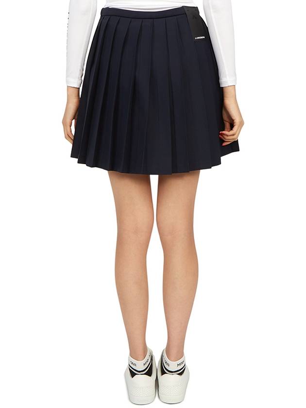 Women's SIERRA Pleated Skirt Navy - J.LINDEBERG - BALAAN 5