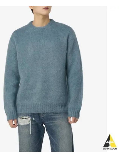 Mohair Jumper Knit Top Powder Blue - GOLDEN GOOSE - BALAAN 2