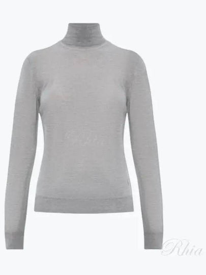 Cassandre Wool Turtle Neck Grey - SAINT LAURENT - BALAAN 2