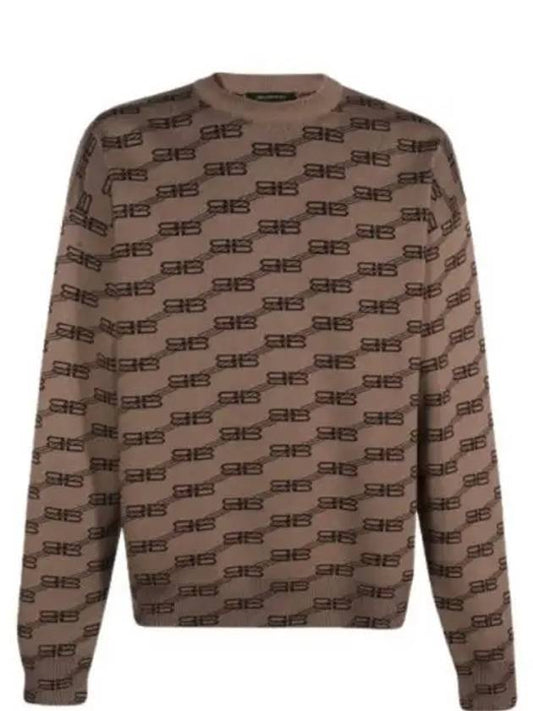 BB Monogram Sweatshirt Brown - BALENCIAGA - BALAAN 2