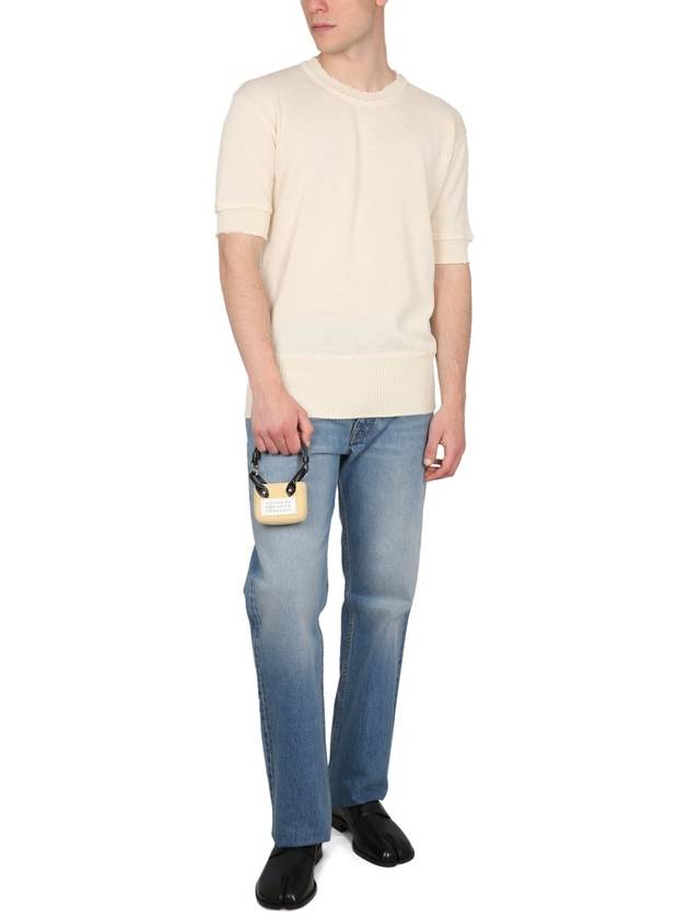 Signature Stitch Linen Knit Top Off White - MAISON MARGIELA - BALAAN 3