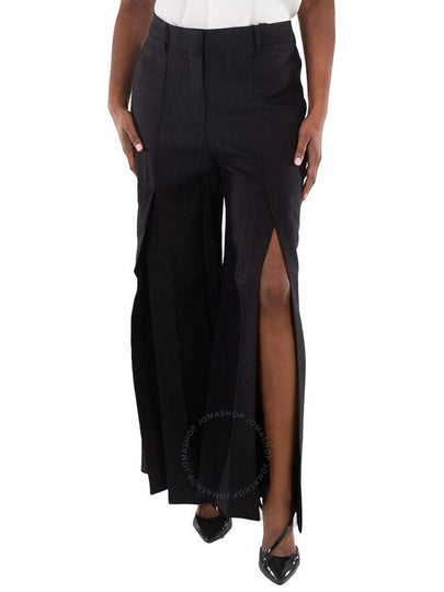 Burberry Wide-Leg Slit-Detail Trouser, Brand Size 8 (US Size 6) - BURBERRY - BALAAN 2