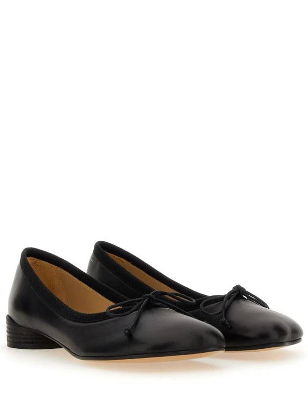 Leather Ballerina Flats Black - MAISON MARGIELA - BALAAN 3