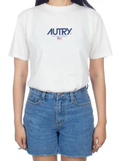 Iconic Logo Patch Short Sleeve T-Shirt White - AUTRY - BALAAN 2