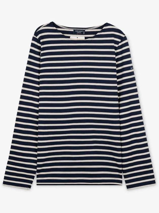 Minquiers Modern Stripe Long Sleeve T-Shirt Navy - SAINT JAMES - BALAAN 3