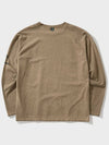 Luna Washed Flogo Long Sleeve T-Shirt Beige - FFEFF STUDIO - BALAAN 6