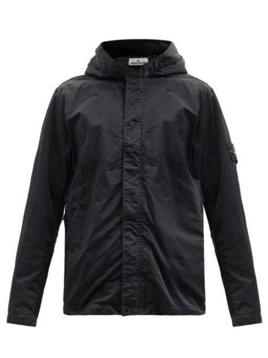 Wappen Patch Nylon Batavia Zip Up Jacket Black - STONE ISLAND - BALAAN 2