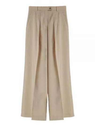 Vela Virgin Wool Wide Pants Beige - MAX MARA - BALAAN 2