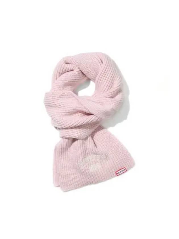 Rib knit cashmere scarf pink HBW0001CNZPNK - HUNTER - BALAAN 1