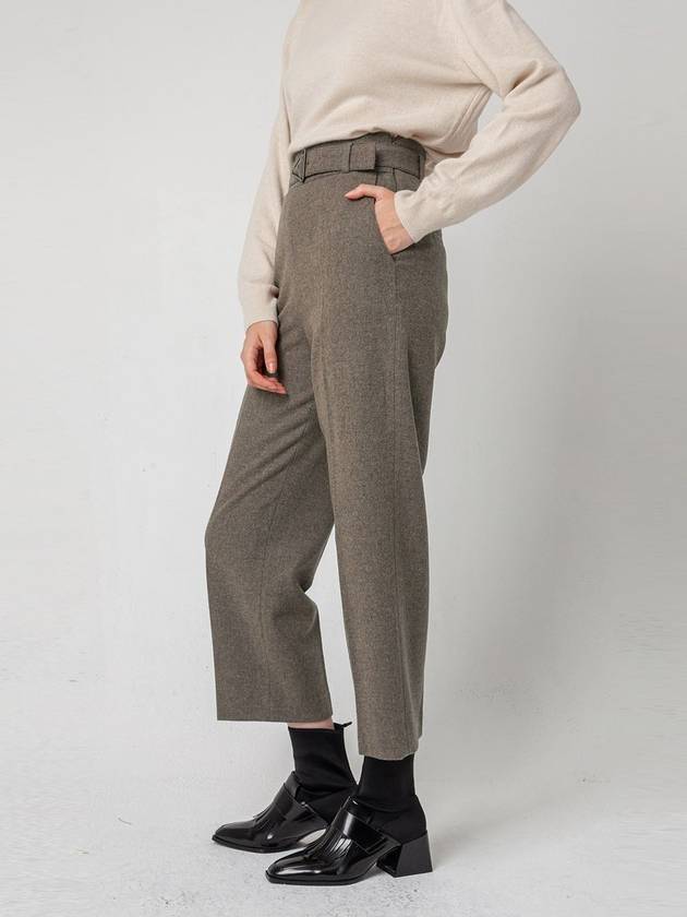 HIGH WAIST BELTED PANTSBROWN - PAGE STUDIO - BALAAN 3