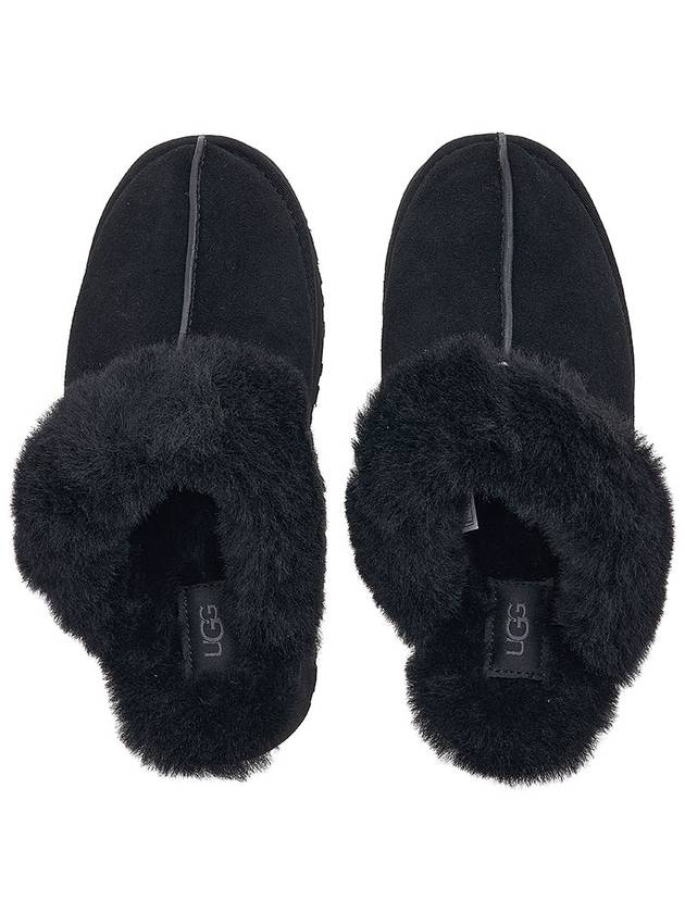 Women's Diskett Fleece Platform Slippers Black - UGG - BALAAN 7