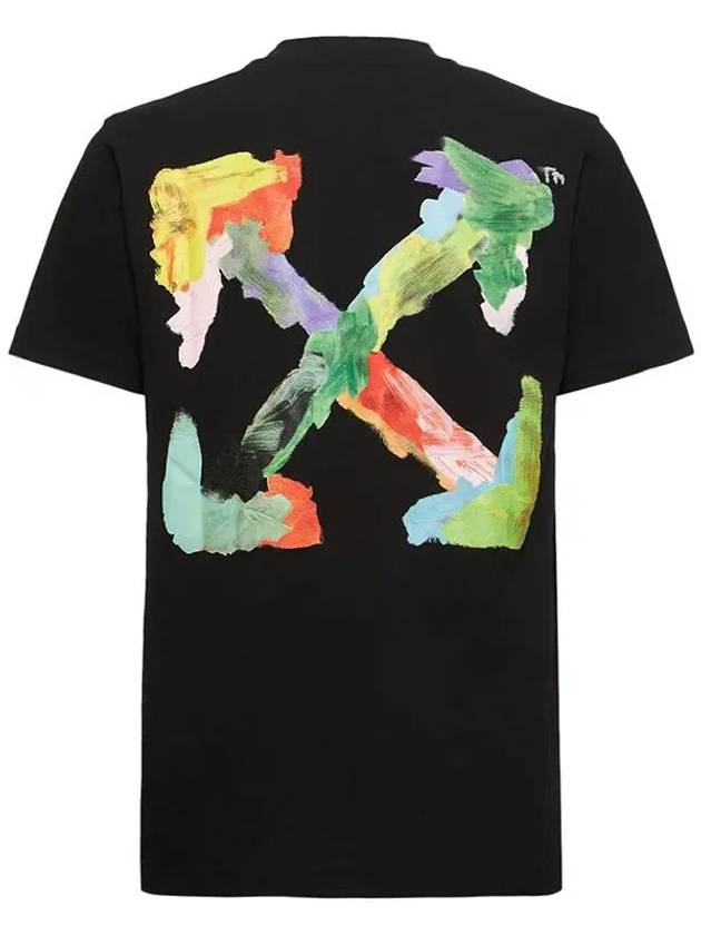 Off White Arrow Brush Arrow Slim Fit Cotton Black TShirt - OFF WHITE - BALAAN 3