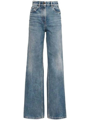 5 Pocket Denim Straight Jeans Sky Blue - PRADA - BALAAN 1