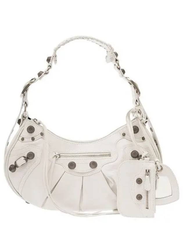 Le Cagole Small Leather Shoulder Bag White - BALENCIAGA - BALAAN 2