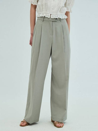 Summer Two Tuck Wide Pants Khaki - OPENING SUNSHINE - BALAAN 2