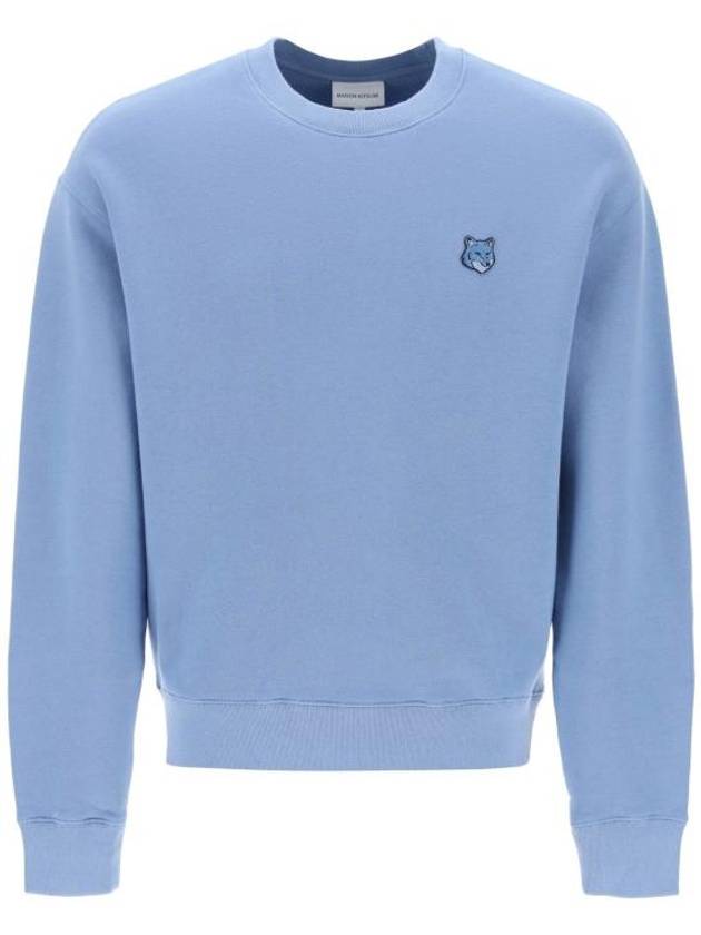 Bold Fox Head Cotton Sweatshirt Blue - MAISON KITSUNE - BALAAN 2