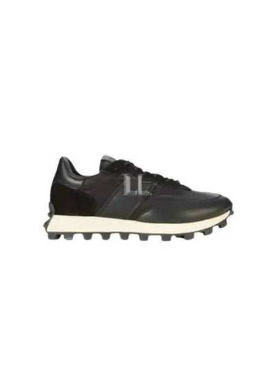 Women's Leather Fabric Low Top Sneakers Black - TOD'S - BALAAN 2