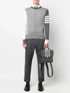 Classic 4 Bar Merino Wool Knit Top Tonal Grey - THOM BROWNE - BALAAN 3