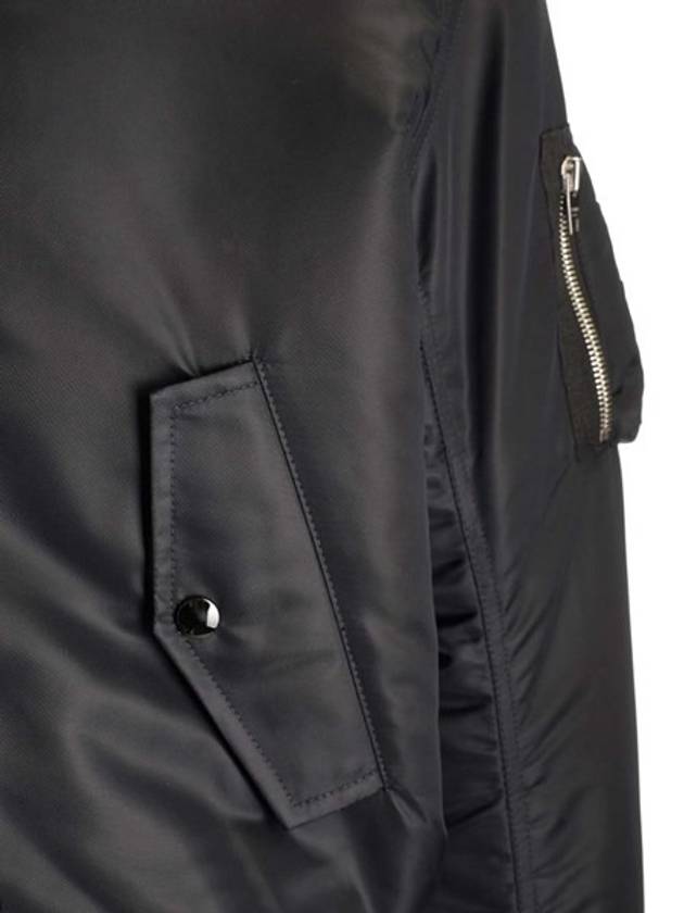 Nylon Twill Logo Bomber Jacket Black - CELINE - BALAAN 10