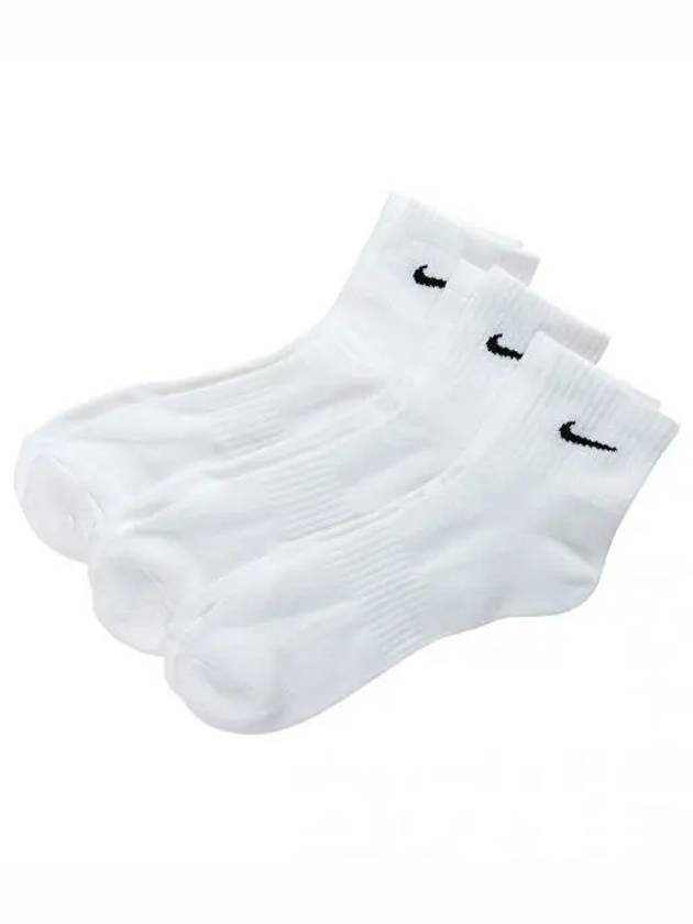 Everyday Cushioned Ankle Socks 3 Pack White - NIKE - BALAAN 2