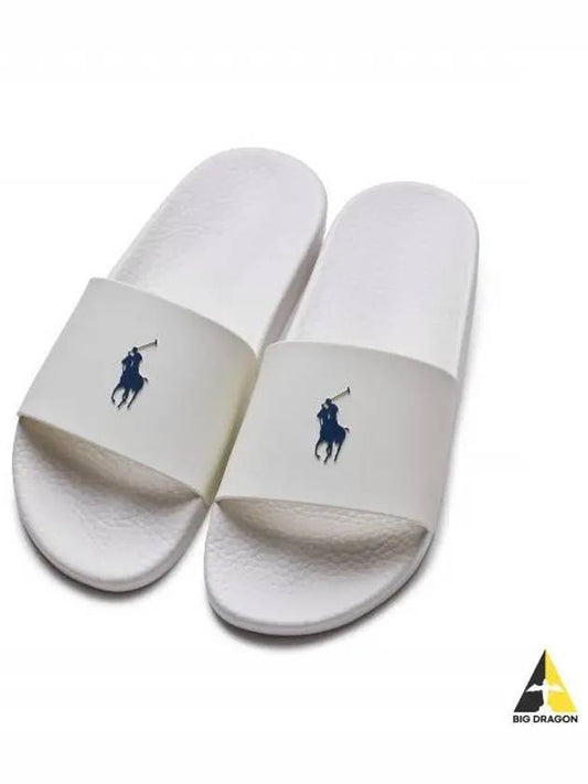 Signature Pony Slide White - POLO RALPH LAUREN - BALAAN 1