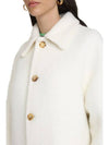 Single Wool Shearling Coat White - BOTTEGA VENETA - BALAAN 6