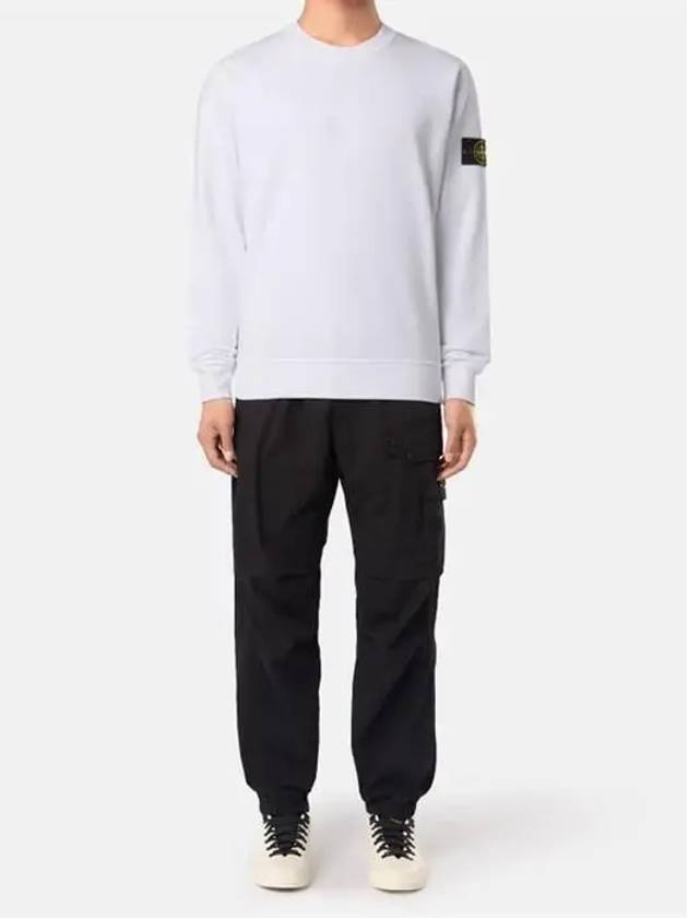 Wappen Patch Garment Dyed Sweatshirt White - STONE ISLAND - BALAAN 2