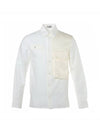 40 x Sakai Men s Monogram Pocket Over Cotton Shirt Jacket White - DIOR - BALAAN 1