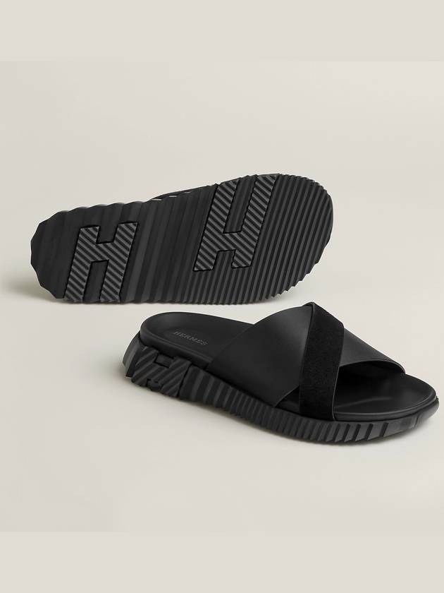 Infra Slippers Black - HERMES - BALAAN 3