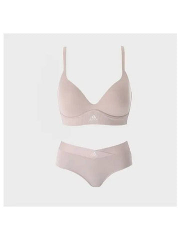 adidas UNDERWEAR No Wire Wide Wing Full Cup Bra Panty Set BE - ADIDAS - BALAAN 1