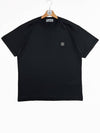 logo patch short sleeve tshirt black 801524113 - STONE ISLAND - BALAAN 4